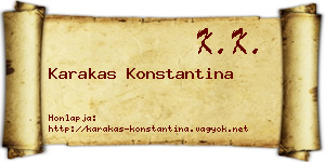 Karakas Konstantina névjegykártya